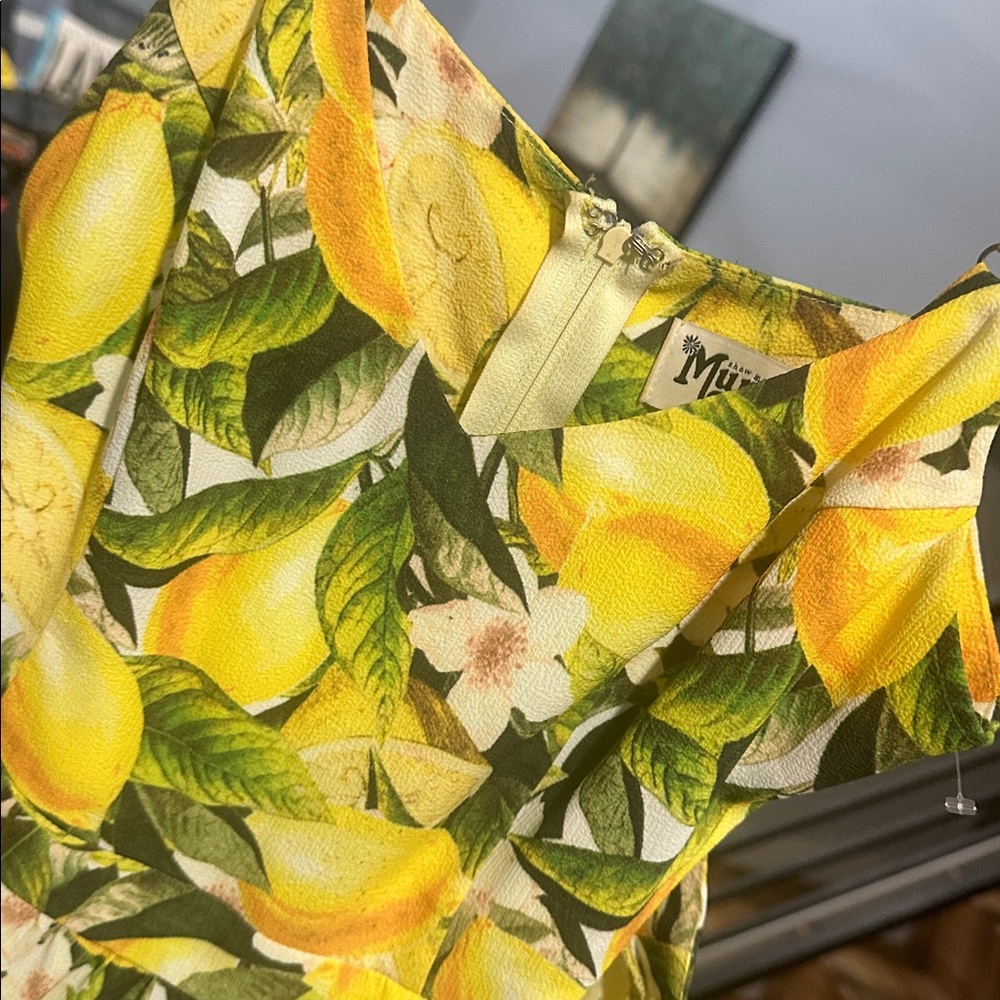 Show Me Your MuMu Yellow Lemon Midi Dress - Picture 2 of 5